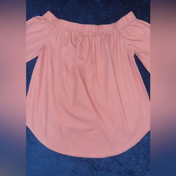 Ambiance Off-Shoulder Blush Top - Picture 4 of 10
